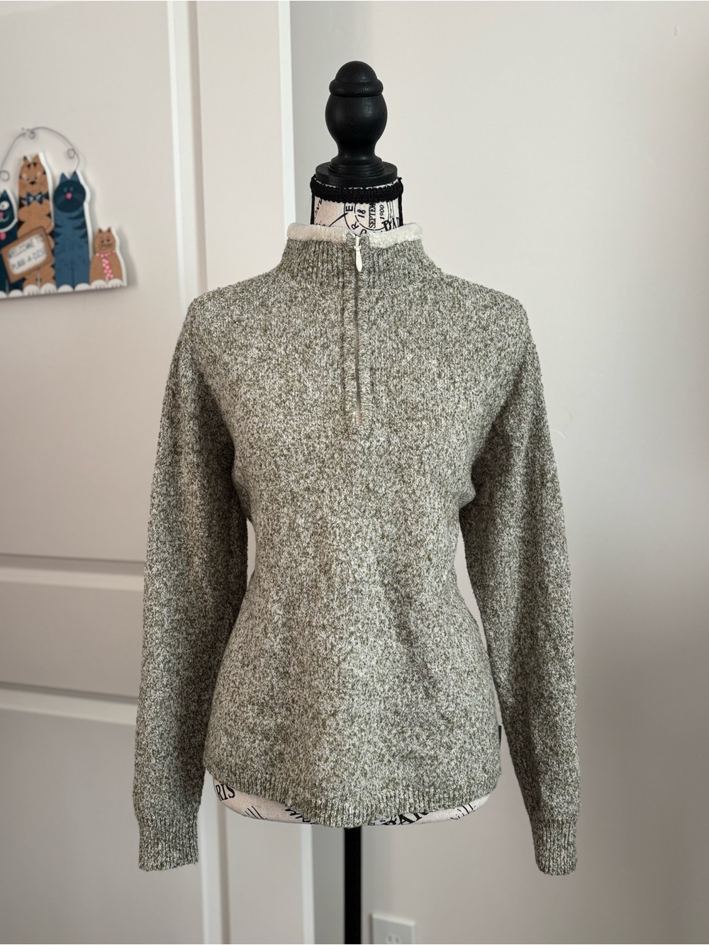 Vintage green Woolrich half-zip sweater 🌲